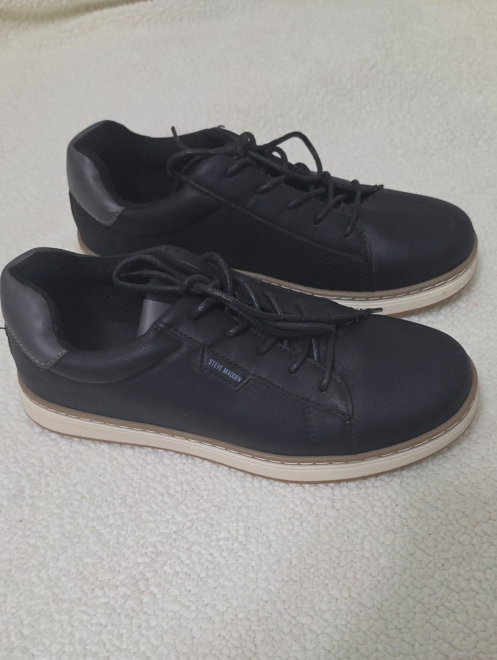 Steve Madden Black Sneakers with Cream Sole